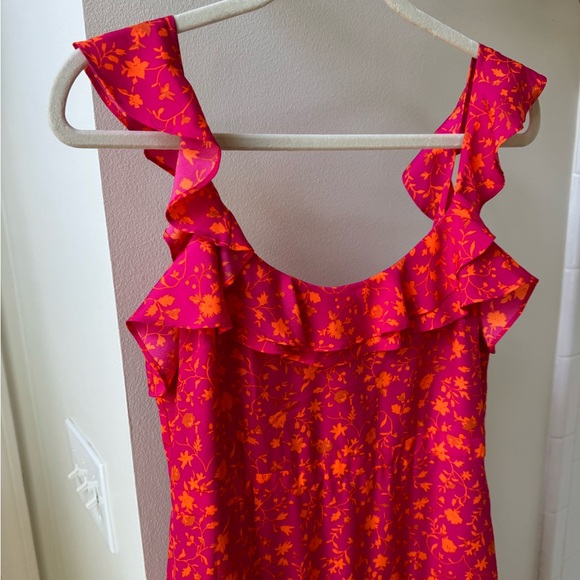 Likely Janie Star-Print Tier Ruffle Midi Dress Size 8 - Picture 2 of 3